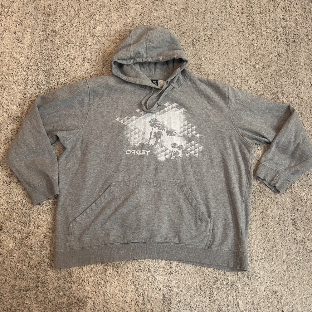 Oakley men's Pullover Hoodie XXL Grey Sportswear Sweatshirt